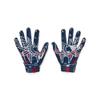 Under Armour Men's F8 Novelty Football Gloves, (409) Academy/Steel/Red, Medium view 2