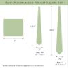 ZENXUS Boy's Solid Sage Green Tie with Pocket Square Set, Small Necktie for Children and Kids, Self-Tied view 4