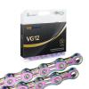 VG Sports 12 Speed Bike Chain,Full Hollow Ultra Light Bicycle Chain Suitable for Moutanin Bike Road Bike,1/2 x 11/128 Inch,126Links, Silver/Rainbow/Titanium view 1