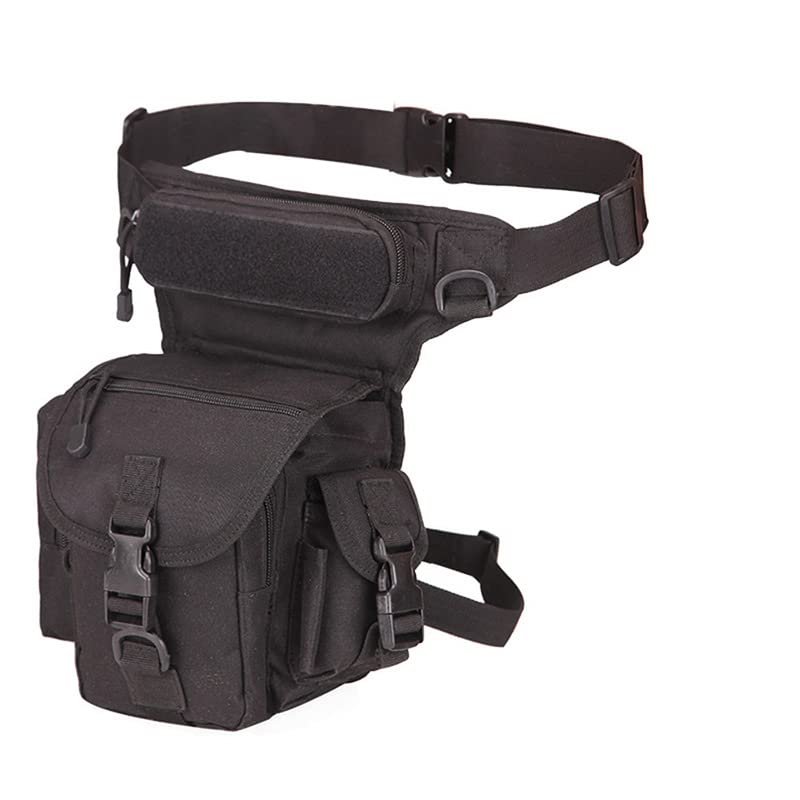 Outdoor Sports Hiking Versipack Camouflage Bag Tactical Leg Pack - Black
