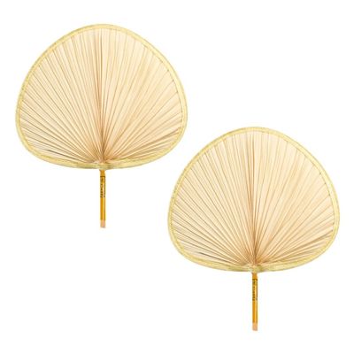 TOPBATHY 2pcs Cattail Fan Vintage Chinese Style Fan Cool Pu Fan Handmade Cooling Fan Wall Decoration Natural Hand Fan Summer Accessories Home Vintage Hand Fan Woven Fan Handmade Knitted Fan
