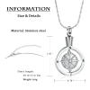 constantlife Compass Urn Necklaces for Ashes Stainless Steel Cremation Memorial Jewerly Funeral Ash Pendant Keepsake Graduation Gift for Women Men (Silver) view 2