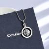 constantlife Compass Urn Necklaces for Ashes Stainless Steel Cremation Memorial Jewerly Funeral Ash Pendant Keepsake Graduation Gift for Women Men (Silver) view 3