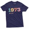 1973 Pro Roe Shirt Women's Rights Feminism T-Shirt Pro Choice Supporter Tee Shirt Her Tee (Large Navy Blue) view 1