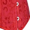 HNGHOU Women Corset Waist Training Corsets Lace Up Boned Underbust Corset Bustier Tops Red, Medium view 3