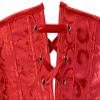 HNGHOU Women Corset Waist Training Corsets Lace Up Boned Underbust Corset Bustier Tops Red, Medium view 4