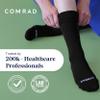 Comrad Nylon Knee High Socks - 15-20mmHg Graduated Compression Socks, (Medium, Heather Grey) - Soft & Breathable Support Socks for Men, Pregnant Women, Nurses, Home, Work, & Travel view 3