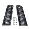 Guuun 1911 Magwell Grips Bamboo Style High Polished Synthetic Pearl Resin Ambi Safety Cut - Black view 1