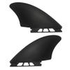 UP100 Surfboard Twin Keel Fins (2 Fins) Black - Nylon and Fiberglass for Single Tab Surf Boards view 1