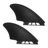 UP100 Surfboard Twin Keel Fins (2 Fins) Black - Nylon and Fiberglass for Single Tab Surf Boards view 2