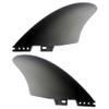 UP100 Surfboard Twin Keel Fins (2 Fins) Black - Nylon and Fiberglass for Twin Tab FCS/FCS II Surf Boards (for FCS II) view 1