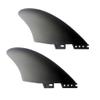 UP100 Surfboard Twin Keel Fins (2 Fins) Black - Nylon and Fiberglass for Twin Tab FCS/FCS II Surf Boards (for FCS II) view 2