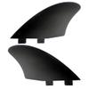 UP100 Surfboard Twin Keel Fins (2 Fins) Black - Nylon and Fiberglass for Twin Tab FCS/FCS II Surf Boards (for FCS) view 1
