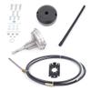 Outboard Steering Cable Kit 12 Foot Boat Steering Control Cables SS13712 Boat Gear Steering System, 12' Connect Rotary Steering System 3/4'' Tapered Shaft for Boats, Yachts and Waterborne Vehicles view 2