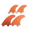 Surfing Fins 4Pcs Surfboard Fin Surfing Rudder Surf Board Thruster Honeycomb Rudder Fiberglass Fin (Color : Orange, Size : G5+GL) view 2