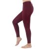 beroy Women Horse Riding Knee-Patches Pants Ladies Equestrian Front-Zip Breeches Legging with Pockets(Burgundy,XL) view 1