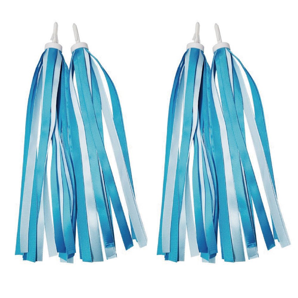 ABSOAR Cycling Colorful Bike Streamers Girls Boys Kids Bicycle Tassel Ribbon Handlebar Scooter Streamer 2 Pairs, Bluebell