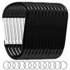 12PCS Carabiner Keychain Clip - 3" Aluminum Caribeener Key Clip,D Ring Shape Nonlocking Carabeaner Hook Buckle,Multi-Function Spring Snap Key Clips Tool for Home,Camping,Hiking,Traveling,Backpack view 1