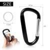 12PCS Carabiner Keychain Clip - 3" Aluminum Caribeener Key Clip,D Ring Shape Nonlocking Carabeaner Hook Buckle,Multi-Function Spring Snap Key Clips Tool for Home,Camping,Hiking,Traveling,Backpack view 3