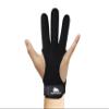 Mighty Musk Archery Glove Genuine Leather 3 Finger Protector for Recurve Bow Durable Shooting Gloves for Adult Archers (Black 4-Way Stretch Fabric, Medium) view 2
