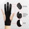 Mighty Musk Archery Glove Genuine Leather 3 Finger Protector for Recurve Bow Durable Shooting Gloves for Adult Archers (Black 4-Way Stretch Fabric, Medium) view 3