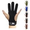 Mighty Musk Archery Glove Genuine Leather 3 Finger Protector for Recurve Bow Durable Shooting Gloves for Adult Archers (Black 4-Way Stretch Fabric, Small)