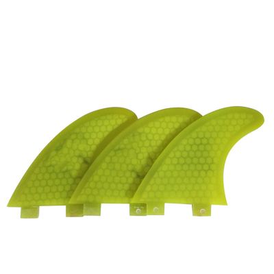 Surfing Fins G3/G5/G7 Surfboard Rudder Surfboard Fins Fiberglass Honeycomb Tail Fins (Color : Yellow, Size : G3)