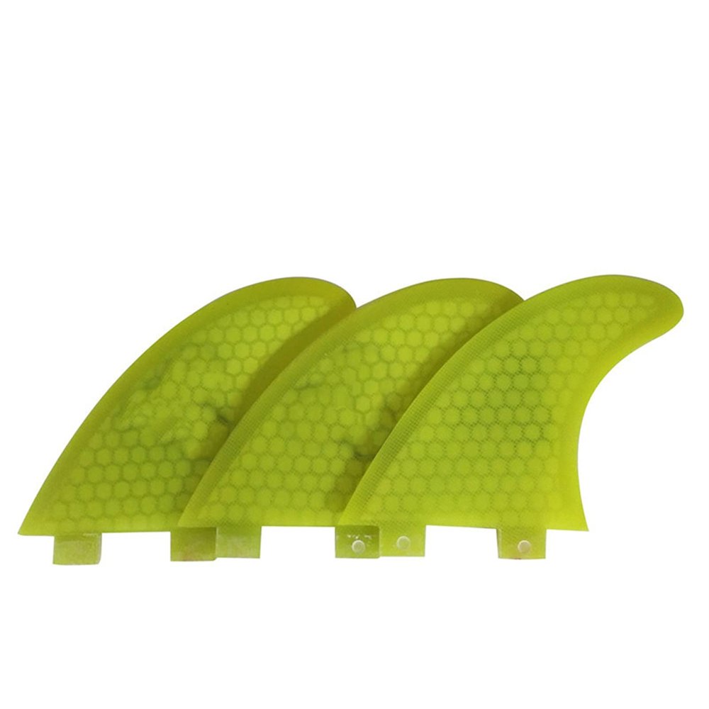 Surfing Fins G3/G5/G7 Surfboard Rudder Surfboard Fins Fiberglass Honeycomb Tail Fins (Color : Yellow, Size : G3)