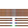 White Water Archery Ranger Traditional Wood Grain Carbon Arrow Shafts .204 6PC Pack Choose Spine Nock Color Inserts (500 Spine, No Inserts, Green) view 1
