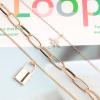 Allereyae Punk Layered Chain Necklace Gold Cz Star Pendant Necklace Vintage Lock Choker Necklace Chunky Paperclip Chain Necklace Jewelry view 4