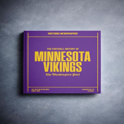 Signature gifts Minnesota Football Personalized History Book - Minnesota Sports Fan Gift - A Pro Football History Told Through Newspaper Coverage - Add a Name On The Cover for Free (Vikings)