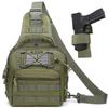 ATBP Small Tactical Sling Backpack Bag Holster One Over Shoulder Bag Pack Men With Universal Holster view 1