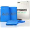 ADV Tennis Wristbands with New Age Polyester Cotton Blend - Ultra Absorbent Wrist Sweatbands - Doublewide & Slim Wrist Bands for Sweat - 4 Pack or 2 Pack (4-Pack Blue, M/L) view 1