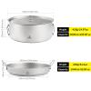 SILVERANT Ultralight Titanium Large 2-Piece Pot & Pan Camping Cookware Set, Lightweight Titanium Camping Pot Mug with Hanger/Retractable Handles and Mesh Drawstring Bag view 2