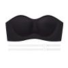 Bandeau Bra Tube Top Strapless Brassiere Seamless Bralette Women Wedding Bras Push Up Invisible Underwear Wireless Lingerie (Bands Size : Medium, Color : Black) view 1
