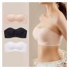Bandeau Bra Tube Top Strapless Brassiere Seamless Bralette Women Wedding Bras Push Up Invisible Underwear Wireless Lingerie (Bands Size : Medium, Color : Black) view 2