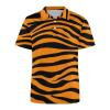 BAIKUTOUAN Tiger Orange Stripes Men's Polo-Shirts Short Sleeve Golf Tees Outdoor Sport Tennis Tops L view 4