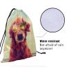 Nerxy Summer Dog Gymnastics Grip Bag - Beach Golden Retriever Grips Bag with Glasses Drawstring Storage Pouch Adjustable Polyester Towel view 4