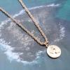 Allereyae Boho Coin Medallion Necklace Gold Head Coin Pendant Necklace Retro Disc Choker Necklace Vintage Portrait Coin Necklaces Twist Chain Necklace Jewelry for Women view 4