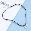 Allereyae Vintage Butterfly Choker Necklace Black Velvet Choker Necklace Short Black Suede Necklace Boho Necklace Chain for Women view 3
