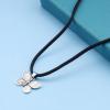 Allereyae Vintage Butterfly Choker Necklace Black Velvet Choker Necklace Short Black Suede Necklace Boho Necklace Chain for Women view 4