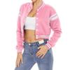 ACEFAST INC Womens Varsity Jacket Long Sleeve Button Down Cropped Bomber Jackets Casual Baseball Coat Y2K Streetwear view 1