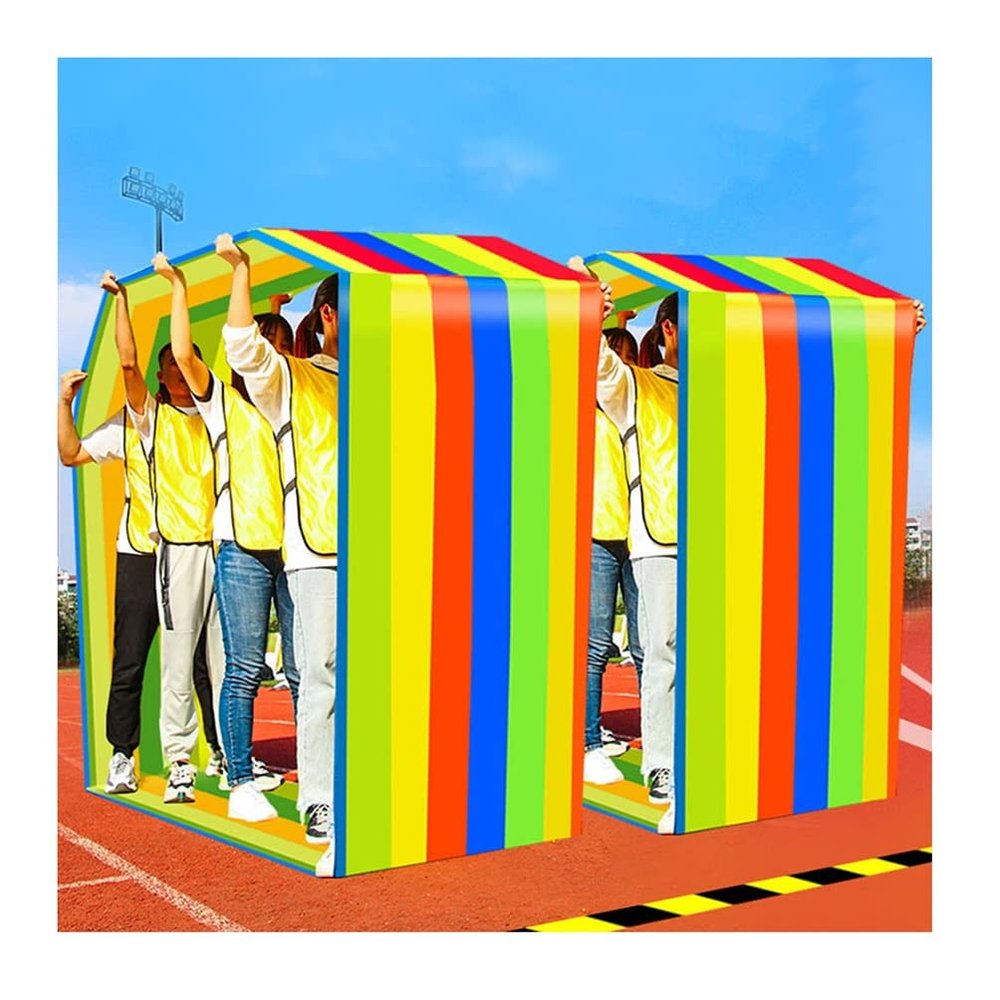 Field Day Teamwork Game Running mat, Kids Adult Teamwork Group Learning Game Activity Rolling Run Mat, 2 PCS (Size : Adult-8M)