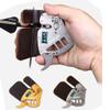 Mruabtiy Bicaster Archery Finger Tab Genuine Leather + Aluminum Plate Adjustable Finger Guard Protective Gear for Recurve Bow (M, Silver) view 3