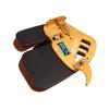 Mruabtiy Bicaster Archery Finger Tab Genuine Leather + Aluminum Plate Adjustable Finger Guard Protective Gear for Recurve Bow (L, Gold) view 4