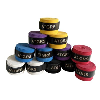 ATGRS Tennis Racket Grip Tape, Dry Feel Tennis Grips, Absorbent and Enhanced Tennis Racquet Overgrip, Better for Sweating Hands (Dry-Multicolors 12pcs)