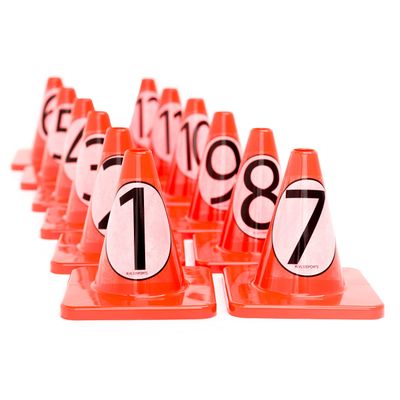 LVL10 Pro Training Cones - 6" Soccer Training Cones for Sports - for Basketball, Football, Basketball and Agility Drills - Soccer Field Markers That Won't Crack, Slide or Fly