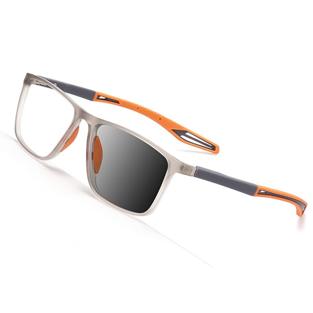 LKP Outdoor Sun Reading Glasses Transition Sunglasses Photochromic Sport Magnification Glasses Presbyopia Readers Comfort(Yellow,2.00)