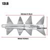 JT-HLM Boat Anchor 13LB Galvanized Steel Replacement for Cube Anchor Folds for Storage view 3