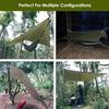 XIANGBINXUAN Camping Tent Tarps Lightweight Waterproof Camping Shelter, Premium 210D Oxford Against Rain UV Protection Hammock Shelter Tarp Sun Shade for Snow Travel Beach (Black(rodless) Small) view 3